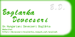 boglarka devecseri business card